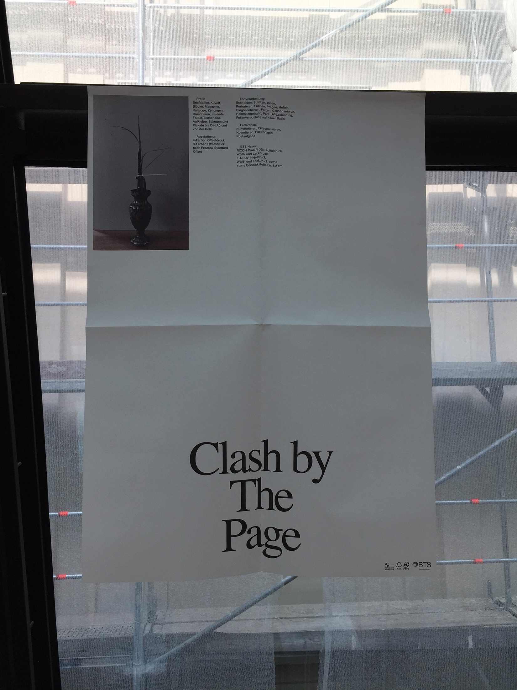 BTS Ausstellungsposter. Clash by the Page.